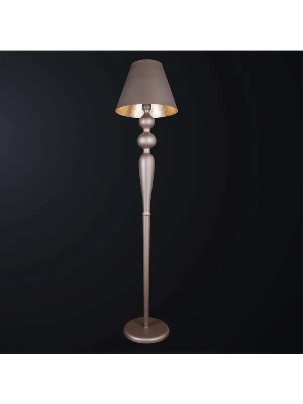 Piantana lampada da terra classica marrone e foglia oro 3 luci BGA 3530-pt Occasione