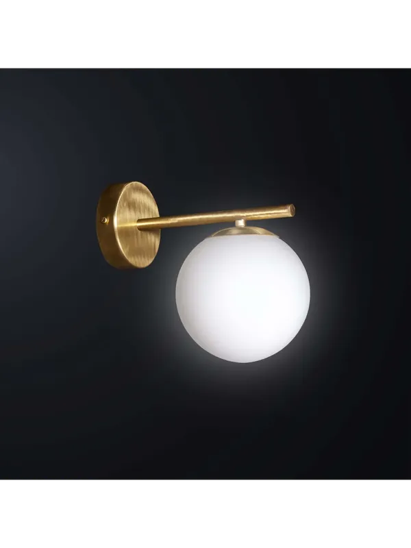 Applique classico oro spazzolato con sfera in vetro 1 luce BGA 3528-a1 Consegna Rapida