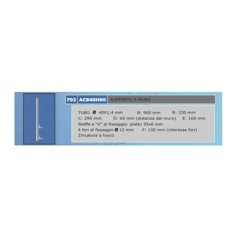 Professionale cusano 702 supporto a muro per parabola 40mm CUSANO 702