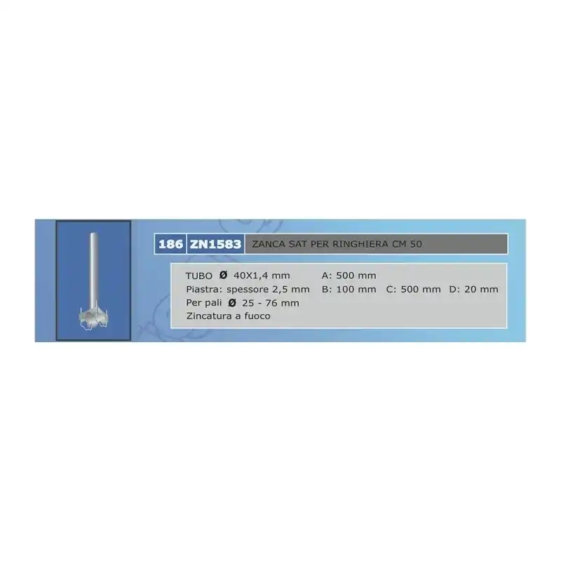 cusano 186 zanca per parabola ringhiera 50 centimetri CUSANO 186 Ultimissimo Modello