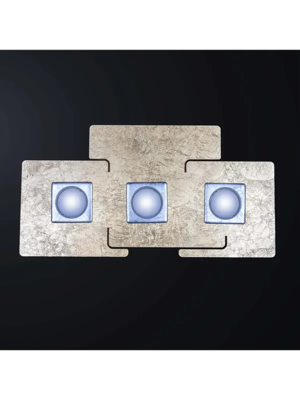 Plafoniera moderna con faretti led foglia oro e argento 3 luci BGA 3527-pl3 Compra Adesso