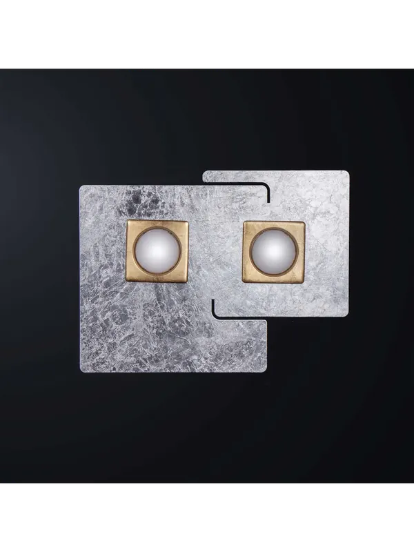 Plafoniera moderna con faretti led foglia argento e oro a 2 luci BGA 3527-pl2 Miglior Prezzo