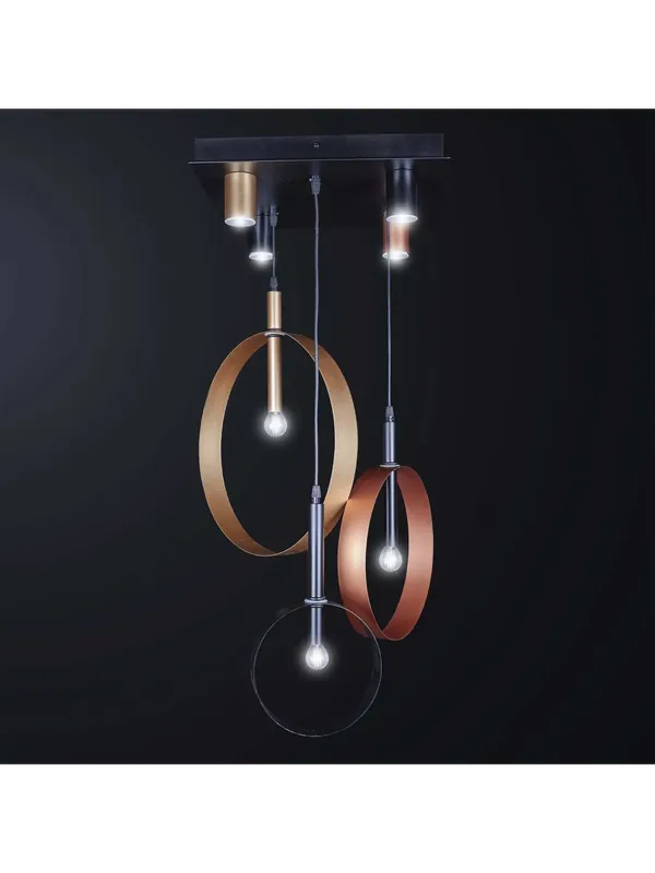 Lampadario moderno con faretti e sospensioni a 7 luci BGA 3526-7 Compra Oggi Stesso