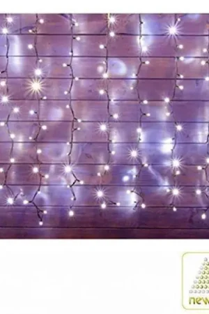 NEW LAMPS TENDA 96 MINI LED LUCE CHIARA PROLUNGABILE CON TELECOMANDO IR E MEMORIA 33X0,9MT 50-117 Vendita Finale