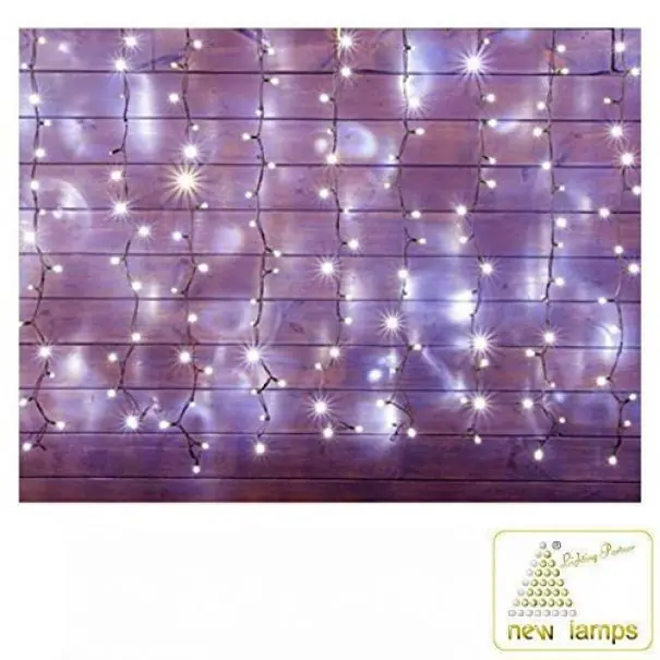 NEW LAMPS TENDA 96 MINI LED LUCE CHIARA PROLUNGABILE CON TELECOMANDO IR E MEMORIA 33X0,9MT 50-117 Vendita Finale