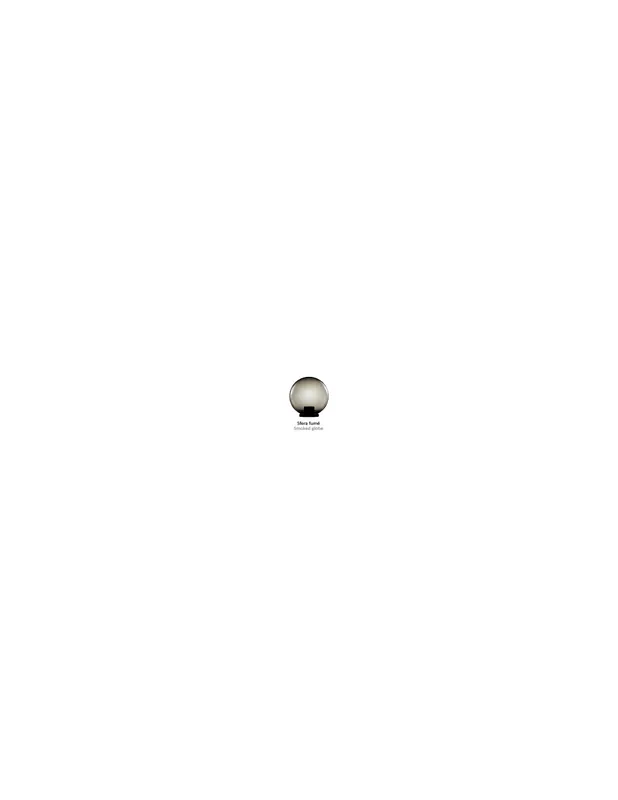 Lampione sfera fume d200 c/adat e27 base nero Prezzo Di Fabbrica