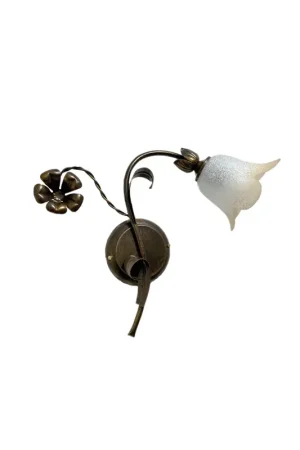 Applique classico in ferro battuto a 1 luce coll. Cobra destro Compra Online