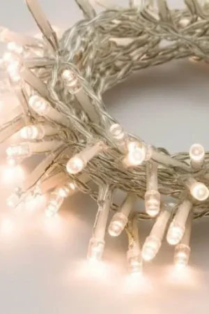 Must-Have NEW LAMPS 50 MINI LED A BATTERIA LUCE CALDA CAVO TRASPARENTE 5MT USO ESTERNO/INTERNO 51-056