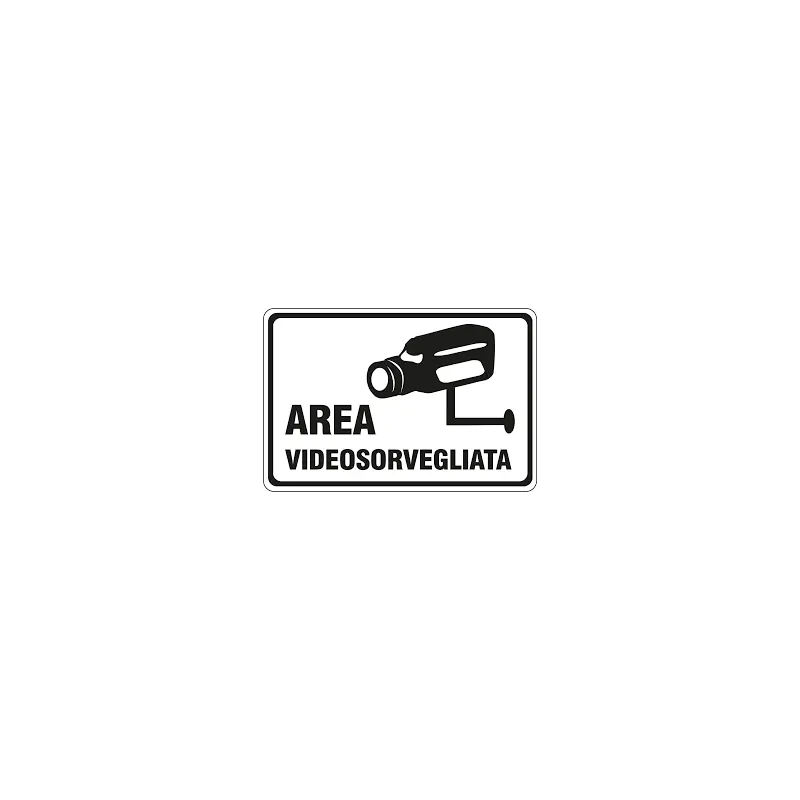 Saldi cartello area videosorvegliata 300x200 mm sicame ocmei OCM6CR1414-A