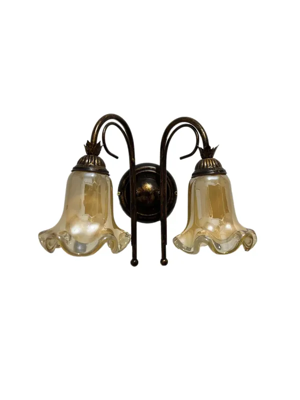 Prezzo Conveniente Applique classico in ferro battuto a 2 luci coll. Susy