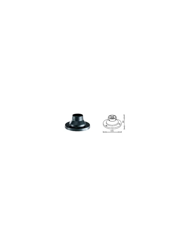 Base palo termoplastico illuminazione nero d.60 mm Prezzo Ridotto
