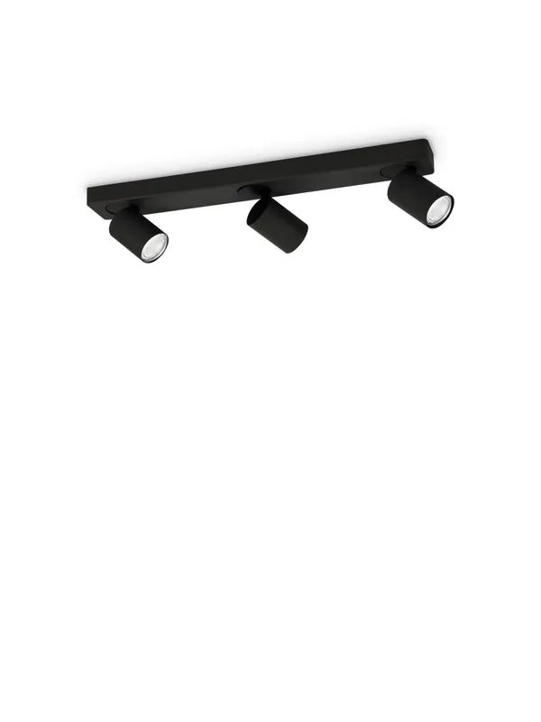 Promozione Plafoniera con faretti spot moderno design nero 3 luci DL1880