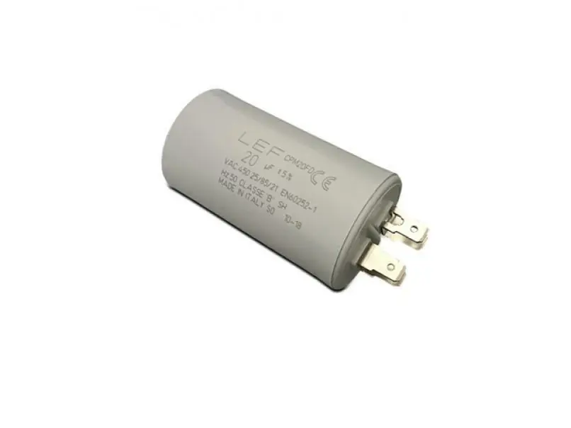 LEF CONDENSATORE PLASTICO DI RIFASAMENTO PER MOTORI 12UF 450V CPM12FD Spedizione Espresso