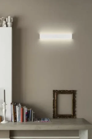 Nuovo Arrivo LINEA LIGHT BOX_W2 LAMPADA LED BIDIREZIONALE DA PARETE 28W LUCE CALDA 3000K IN PMMA COLORE OPALINO 8257