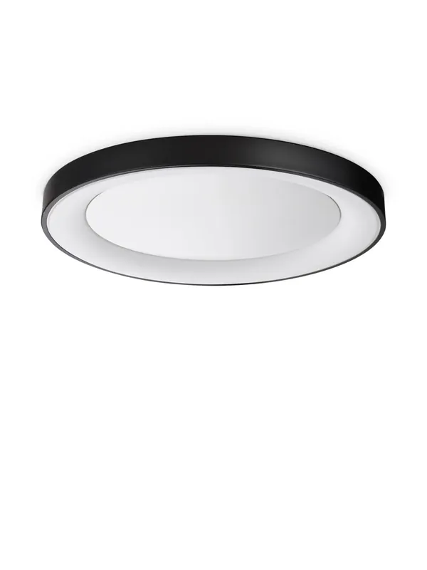 Plafoniera moderna a led design nero d.60cm DL1864 Economico