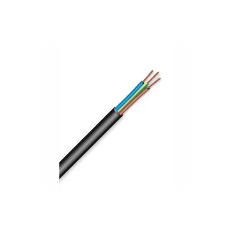 cavo tripolare similgomma nero h03vvh 3 x 0,75 gommato 100 metri FF5H03VVF30.75N Nuovo Arrivo