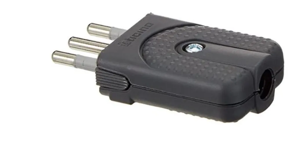 Pagamento Sicuro BTICINO SPINA + PRESA 2P+T 10A COLORE ANTRACITE S2465TGE