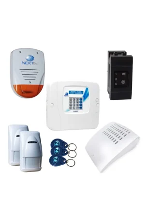 Solo Oggi Nexttec KIT LINK 80 EVO Sistema di Sicurezza GSM con Sirene Esterna e Interna, Rilevatori e Controllo Remoto