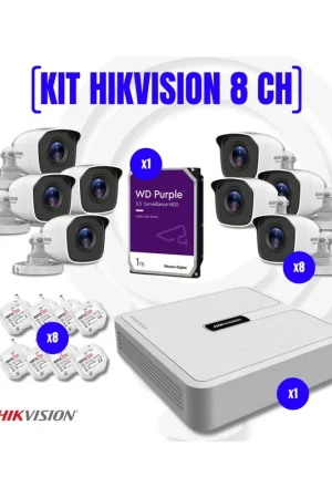 Affare Kit videosorveglianza a 8 canali 8 telecamere bullet 2 mpx 1 dvr turbo hd hi watches series 8 alimentatori 1 hardisk da 1tb