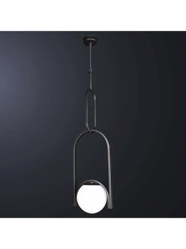 Lampadario moderno design nero vetro a sfera a 1 luce BGA 3515-s1 Prezzo Scontato
