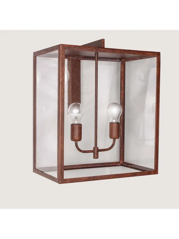 Economico Applique classico rustico vintage ruggine a 2 luci BGA 3507-a2