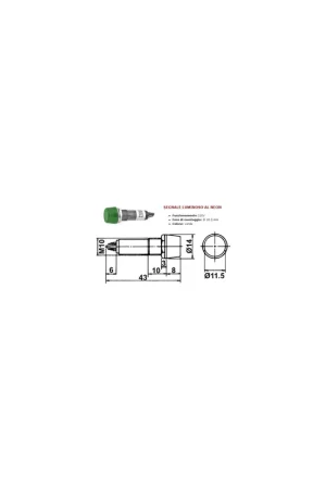 Acquista Ora lampada segnalazione neon verde 220v