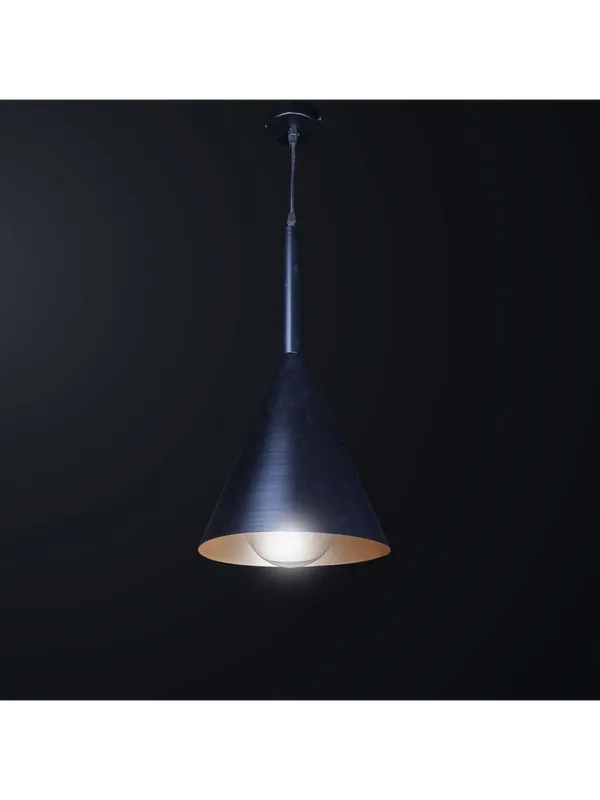 Prezzo Conveniente Lampadario a sospensione cono nero e oro a 1 luce BGA 3496-s25