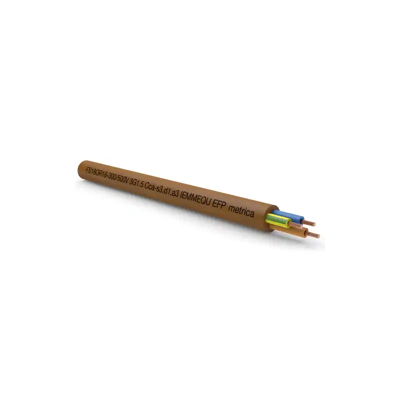 cavo bipolare 2 X 2,5 fror cpr fs18 gommato antifiamma marrone filo elettrico mm 1 metro fs18or1822.51 Offerta Limitata