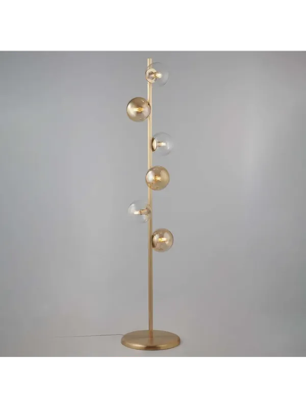 Soddisfatti O Rimborsati Piantana moderna oro satinato con sfere a 6 luci luxury lgt 150