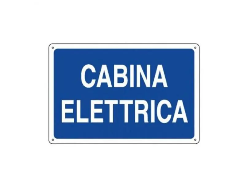 Cartello in alluminio Cartelli Segnalatori testo Cabina Elettrica - EF3139 Offerta Limitata