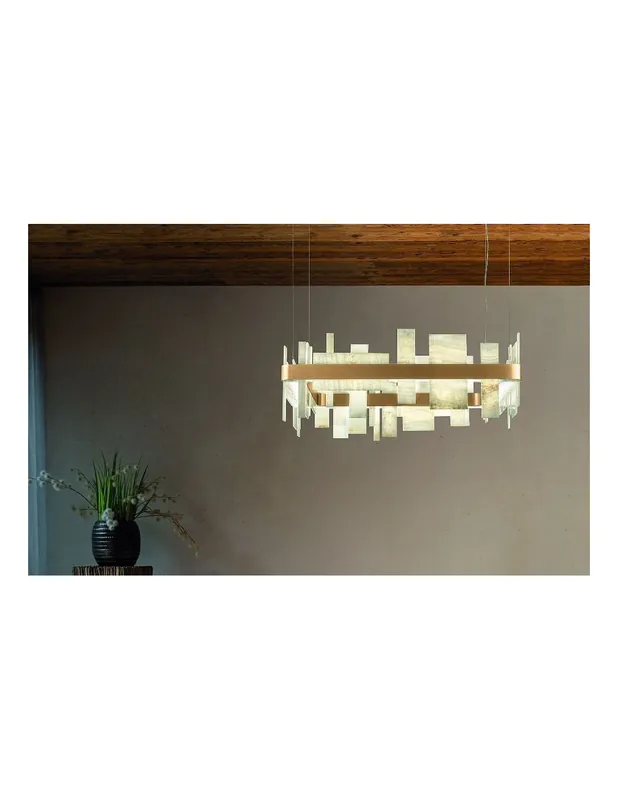 Occasione Imperdibile MASIERO Honicè S80 lampadario quadrato led in Honice e metallo