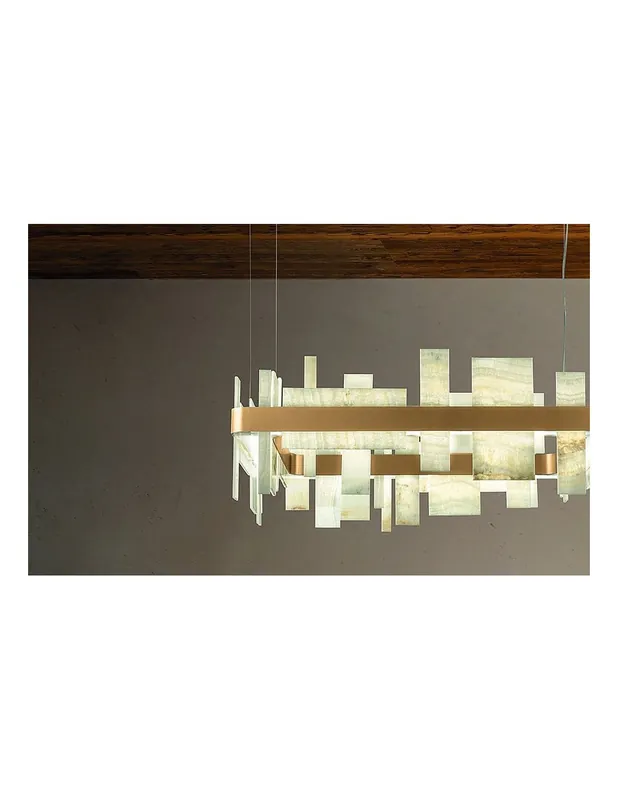 Offerta Lampo MASIERO Honicè S50 lampadario quadrato in Honice e metallo