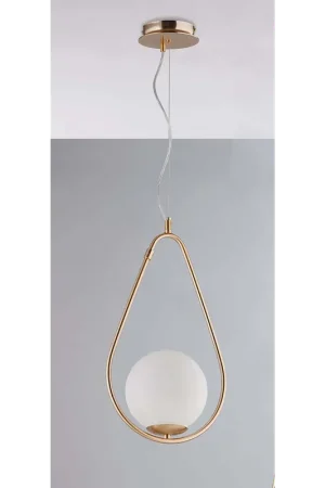 Ultima Occasione Lampadario a sospensione moderno con sfera design oro 1 luce luxury lgt 119