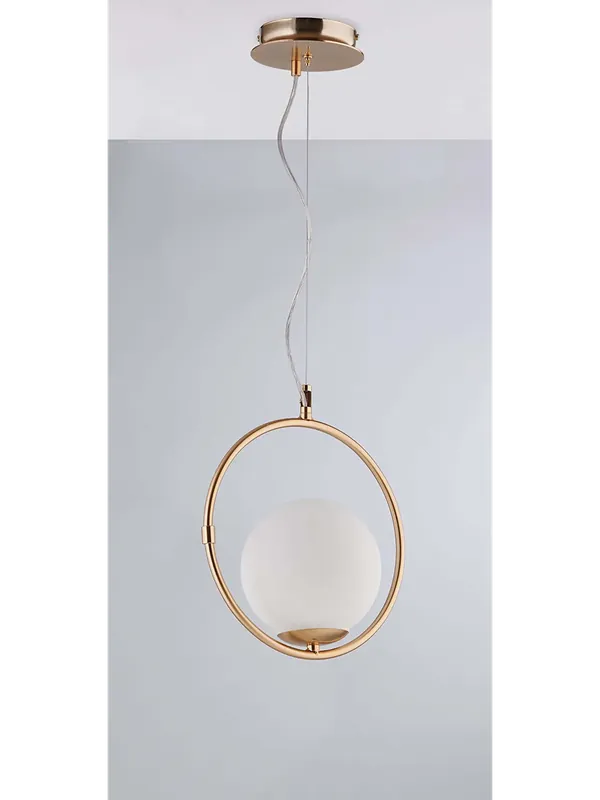 Spedito Oggi Lampadario a sospensione moderno con sfera design oro 1 luce luxury lgt 117