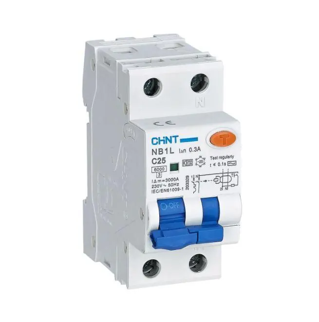 Saldi Interruttore magnetotermico differenziale Chint 203292 NB1L2/C6-1PN-6-AC30- 1p+n 6A
