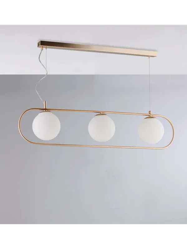 Lampadario a sospensione moderno con sfere design oro a 3 luci luxury lgt 114 Nuovo Arrivo