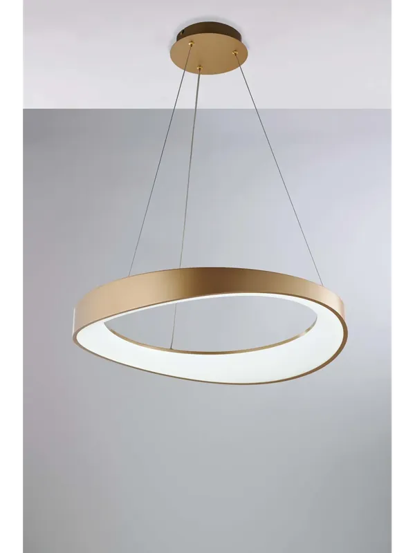 Lampadario a led moderno design oro d.60cm luxury lgt 102 Promozione