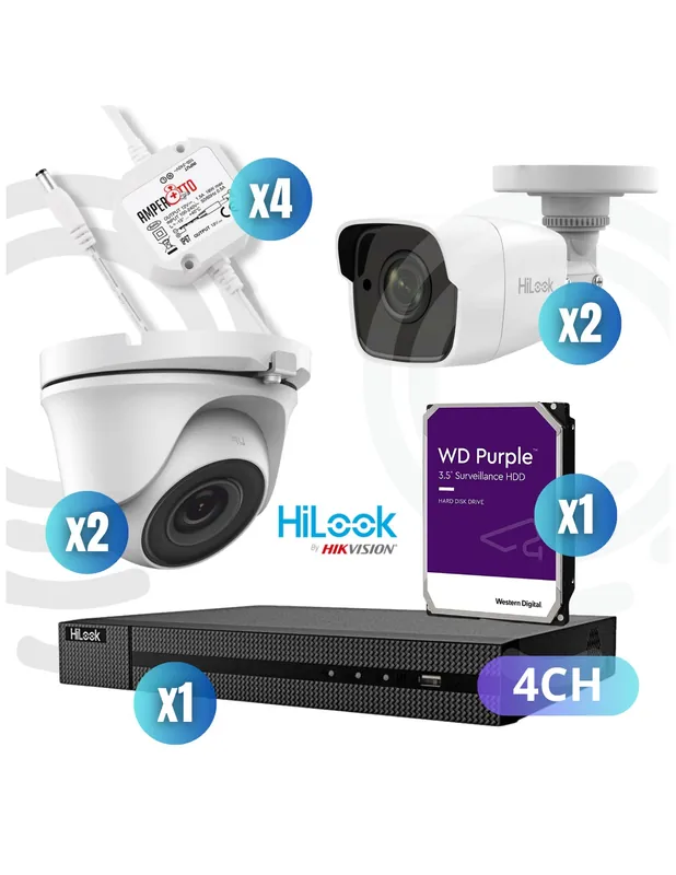 Kit videosorveglianza dvr hd 4canali 4 telecamere 1tb by hikvision Compra Online