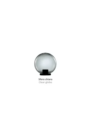 Bestseller Lampione sfera chiara d400 ip44 e27 con base nero