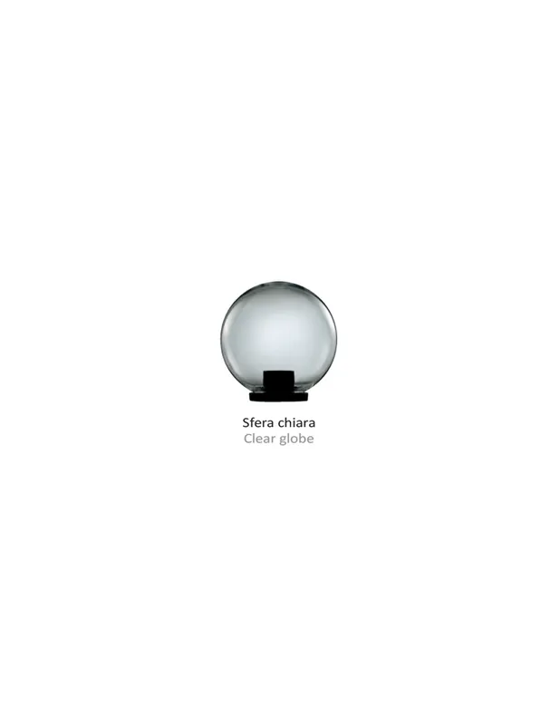 Bestseller Lampione sfera chiara d400 ip44 e27 con base nero