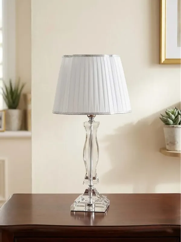 Promo Stagionale Lumetto contemporaneo in cristallo trasparente cromo 1 luce CL093