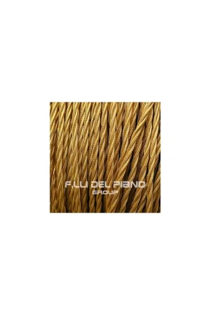 Ultimissimo Modello Cavo elettrico treccia stoffa seta 3x0,75mm colore oro