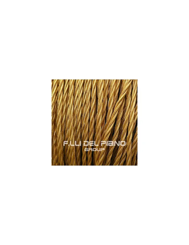 Ultimissimo Modello Cavo elettrico treccia stoffa seta 3x0,75mm colore oro