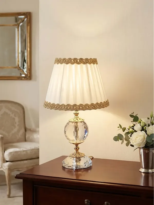 Ordina Subito Lumetto classico in cristallo trasparente oro a 1 luce CL080