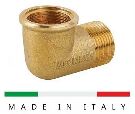 Miglior Prezzo Gomito curva in ottone, attacco Maschio/Femmina 1/4" per acqua, gas, aria compressa, carburante, olio