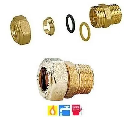 Raccordo a compressione bi-cono diritto filettato maschio, per tubi in rame 1/2" x 12 mm Offerta Lampo