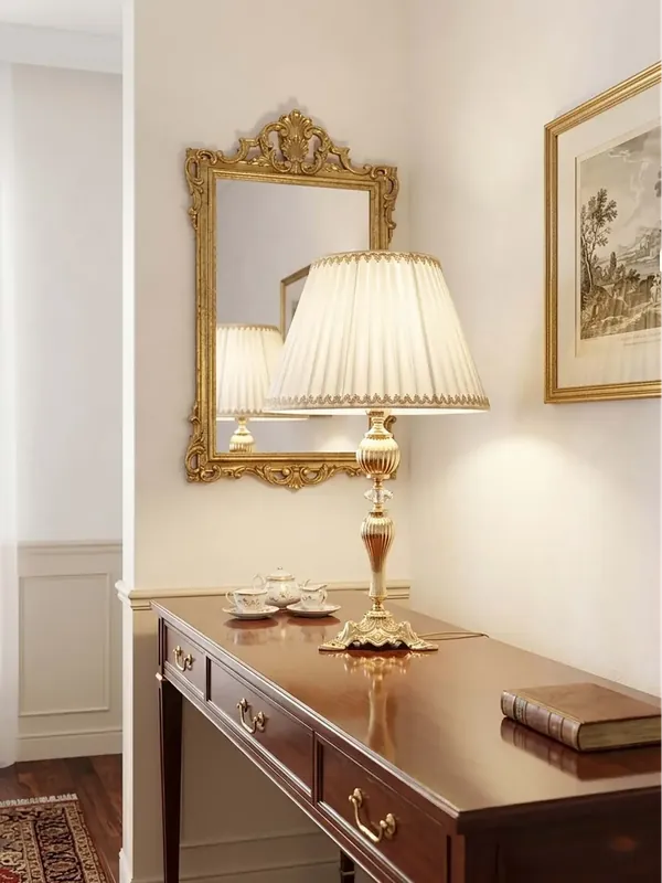 Prezzo Basso Lume grande classico in ottone e cristallo oro francese a 1 luce CL112