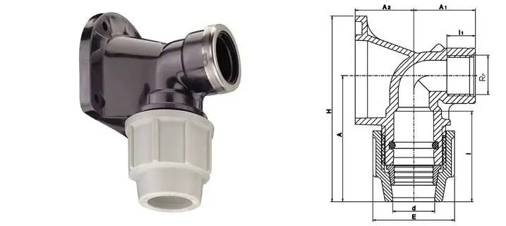 Promozione Esclusiva PLACCA MURALE A GOMITO 90° PLASSON Ø 25x3/4"