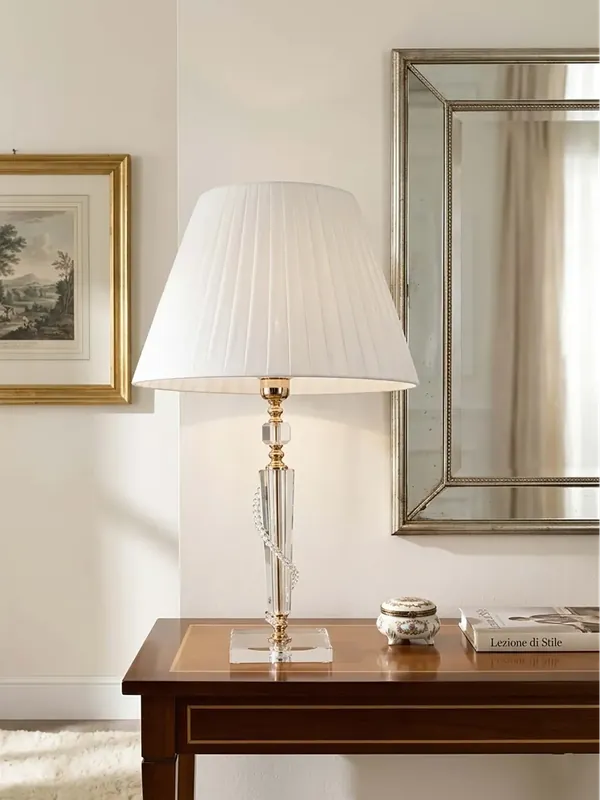 Lume grande classico in cristallo trasparente oro a 1 luce CL071 Super Prezzo