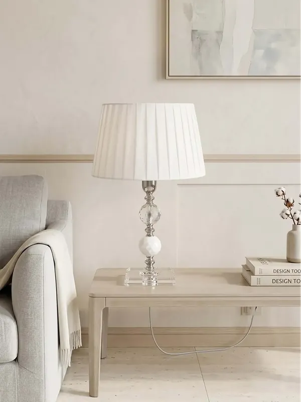Promo Stagionale Lumetto moderno in cristallo trasparente e bianco 1 luce CL056